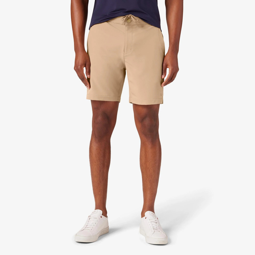 Mizzen + Main Khaki Active Stretch 7" Short with Internal Drawstring/33841